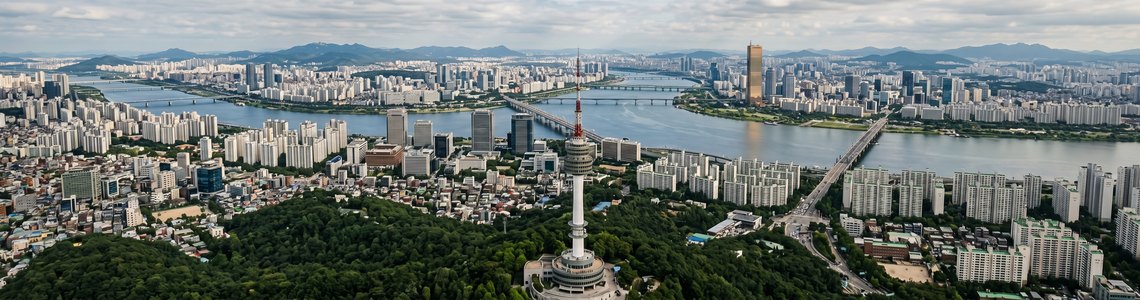 산과 강, 고층 빌딩이 어우러진 서울의 모습은 흥미롭습니다